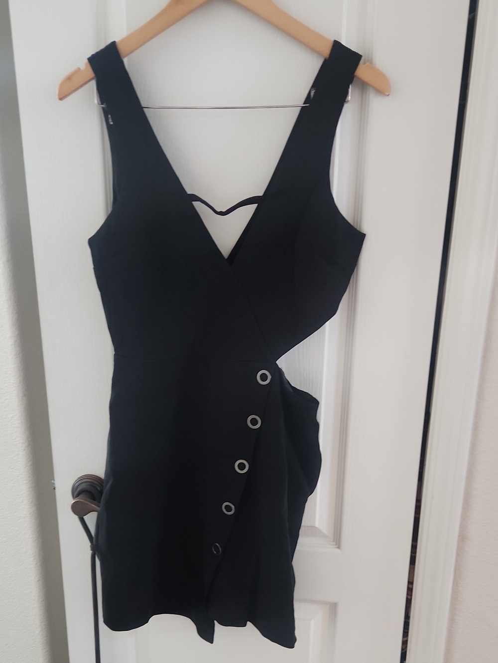 Dolce Vita Black Sleeveless Mini Dress‎ with Side Cut-out, Size Medium